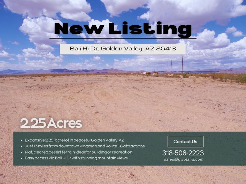 2.25 Acres for Sale in Golden Valley, Arizona