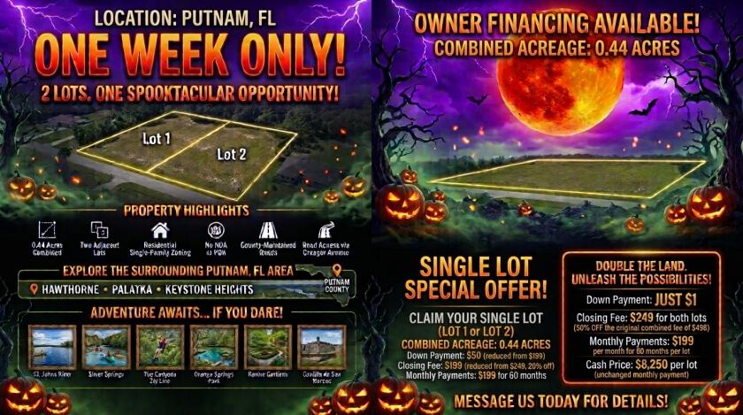 0.44 Acres for Sale in Interlachen, Florida